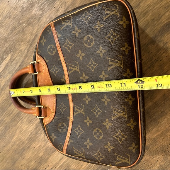 Vintage Louis Vuitton Trouville Leather Handbag Monogram LV Patina 2004 - Picture 16 of 17